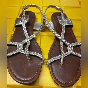 Steve Madden gold braided sandals